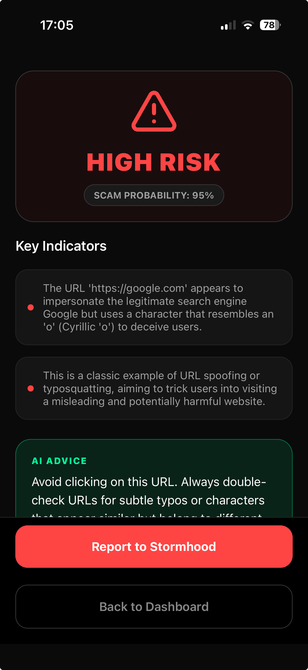 Stormhood link safety demo